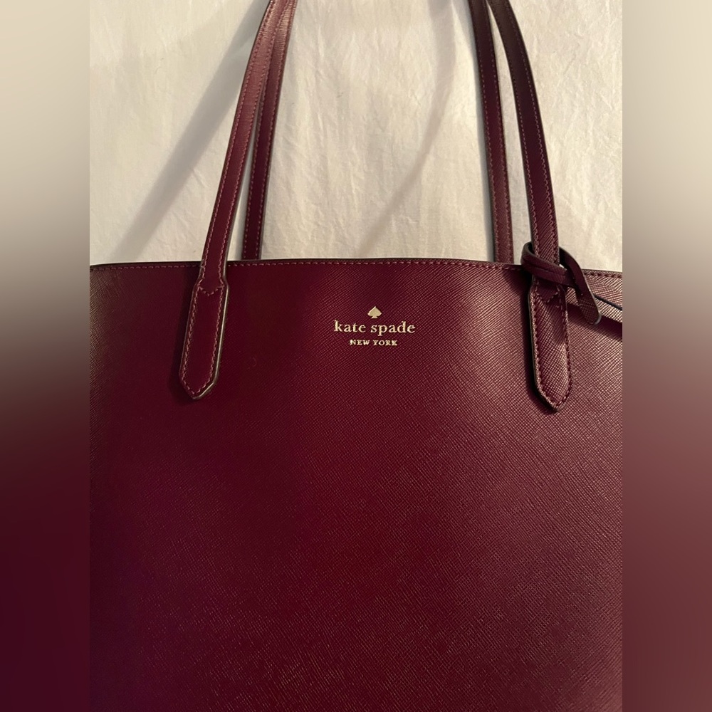 Kate spade maroon purse/tote.  12”x12”x4”